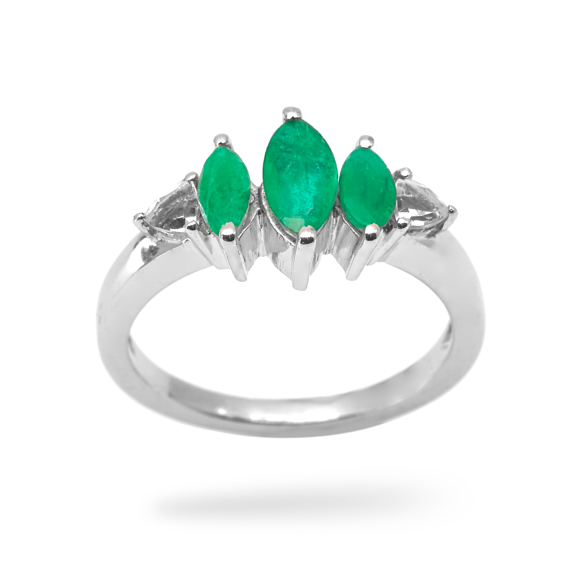 Bague emeraude, topaze  argent Mira